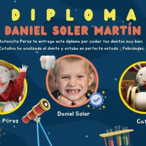Diploma personalizado del Ratón Pérez